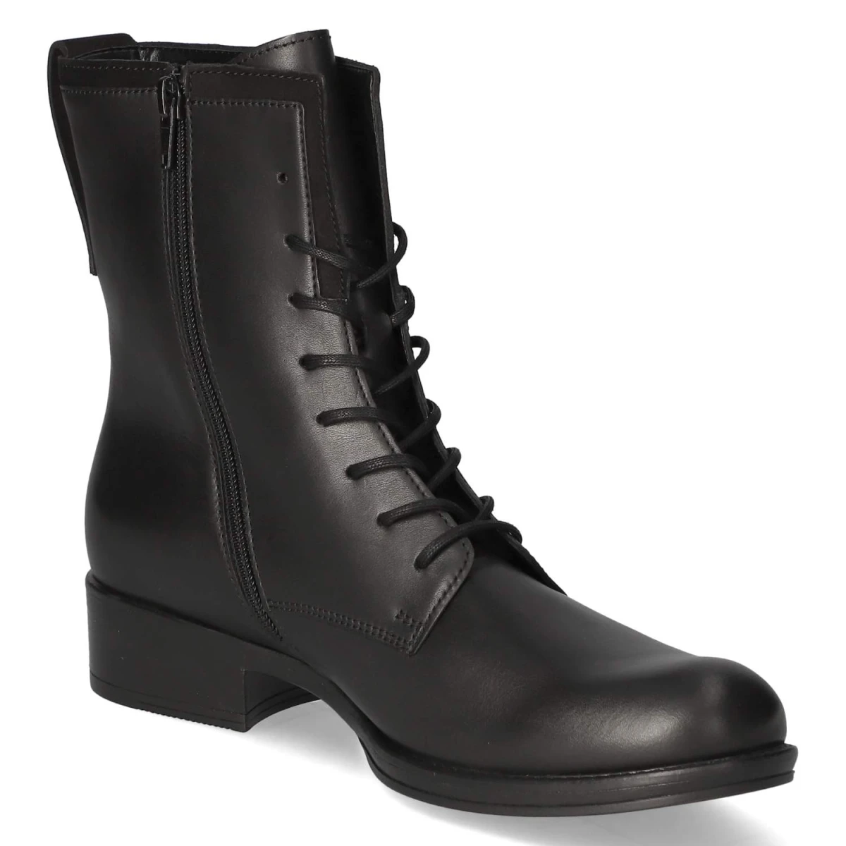 Schnürstiefeletten - schwarz