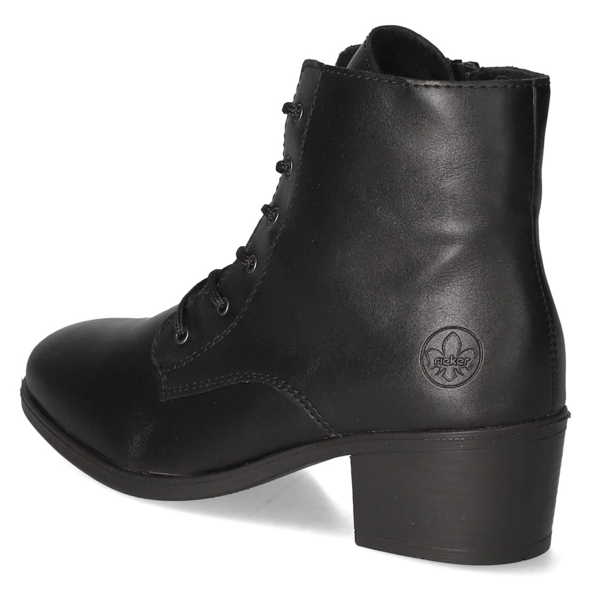 Schnürstiefeletten - schwarz