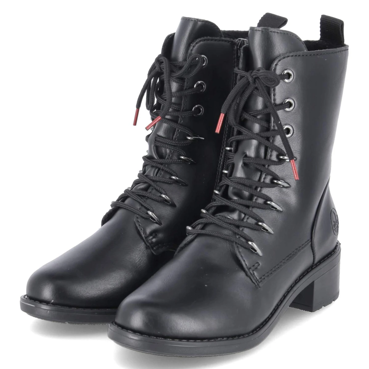 Schnürstiefeletten - schwarz