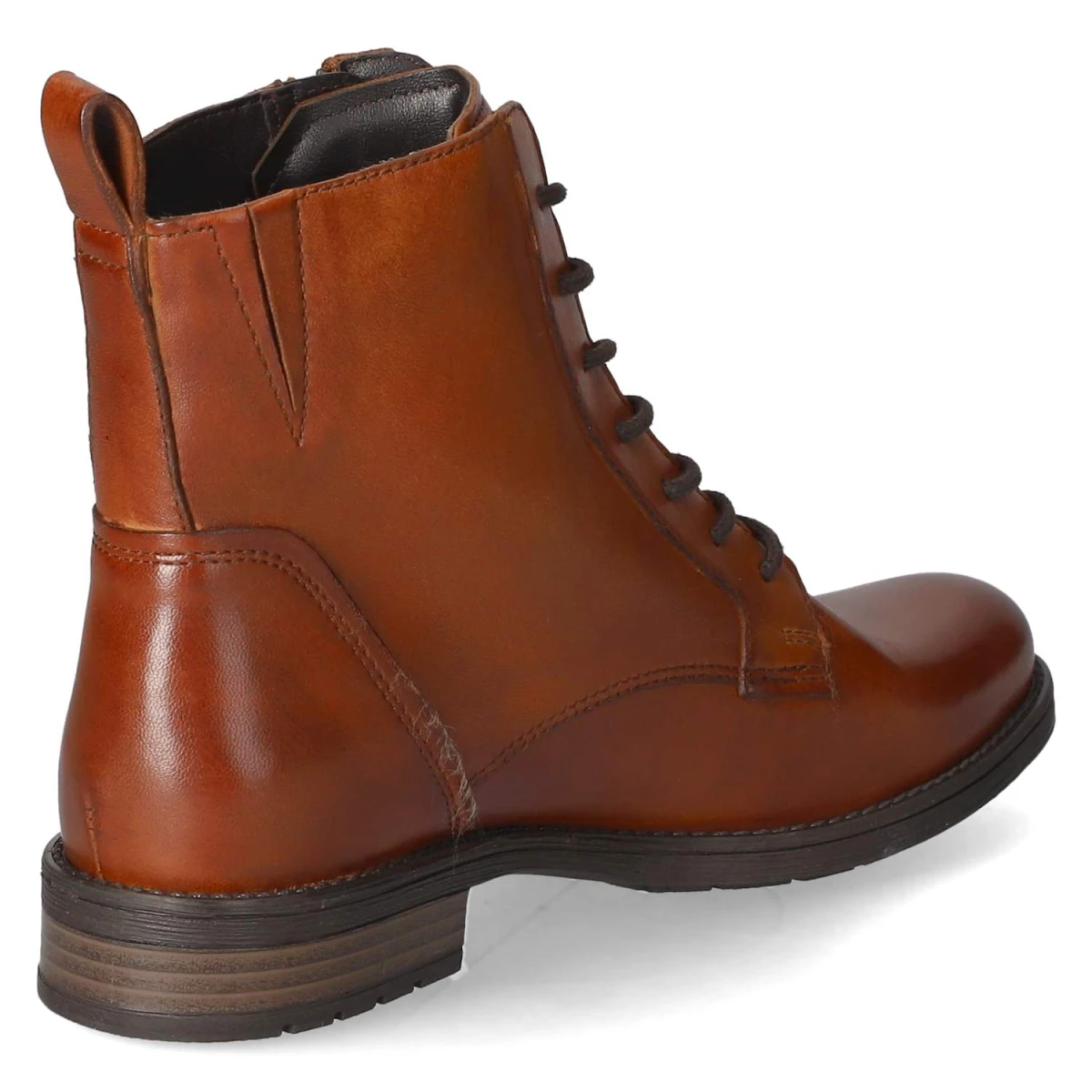 Schnürstiefeletten - cognac