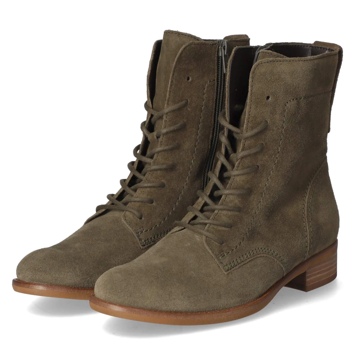 Schnürstiefeletten - oliv