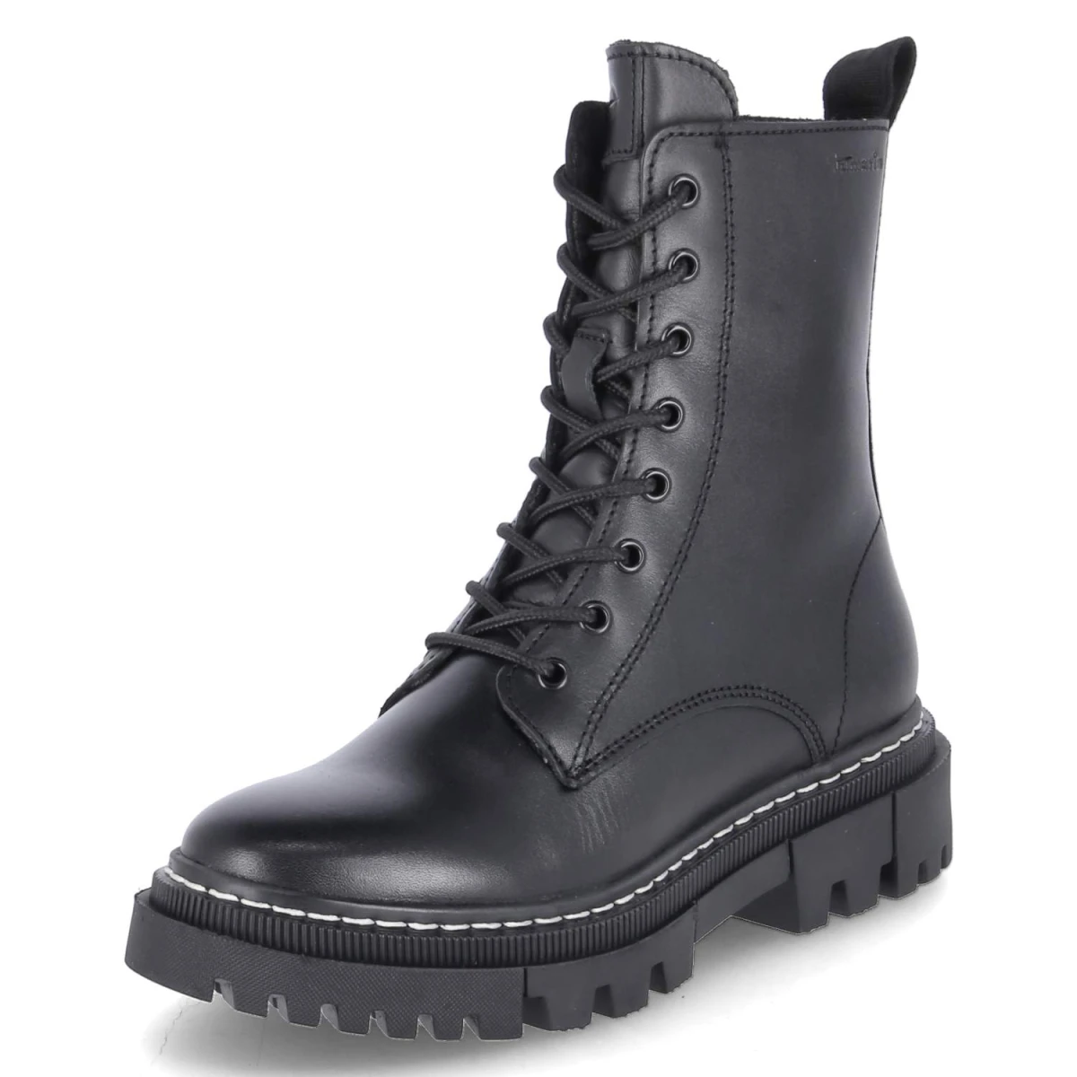 Schnürstiefeletten - BLACK LEATHER