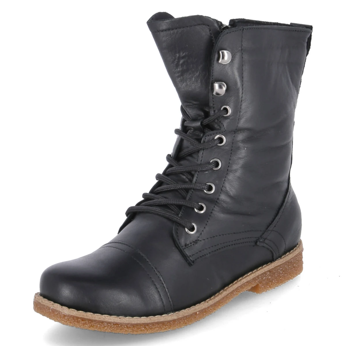 Schnürstiefeletten - schwarz