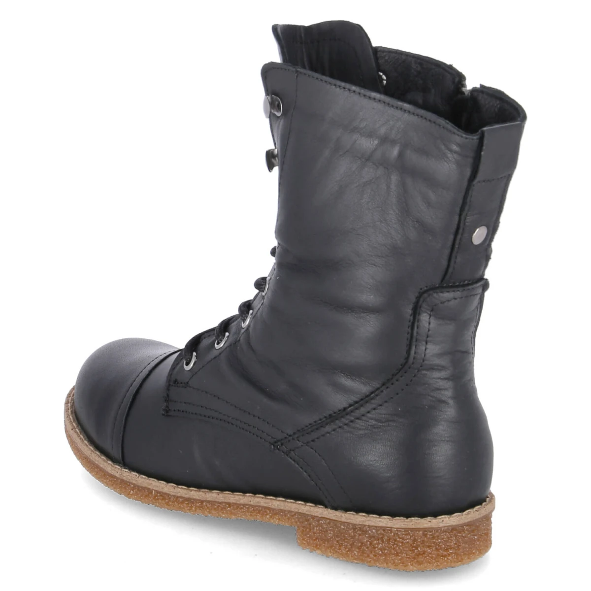 Schnürstiefeletten - schwarz