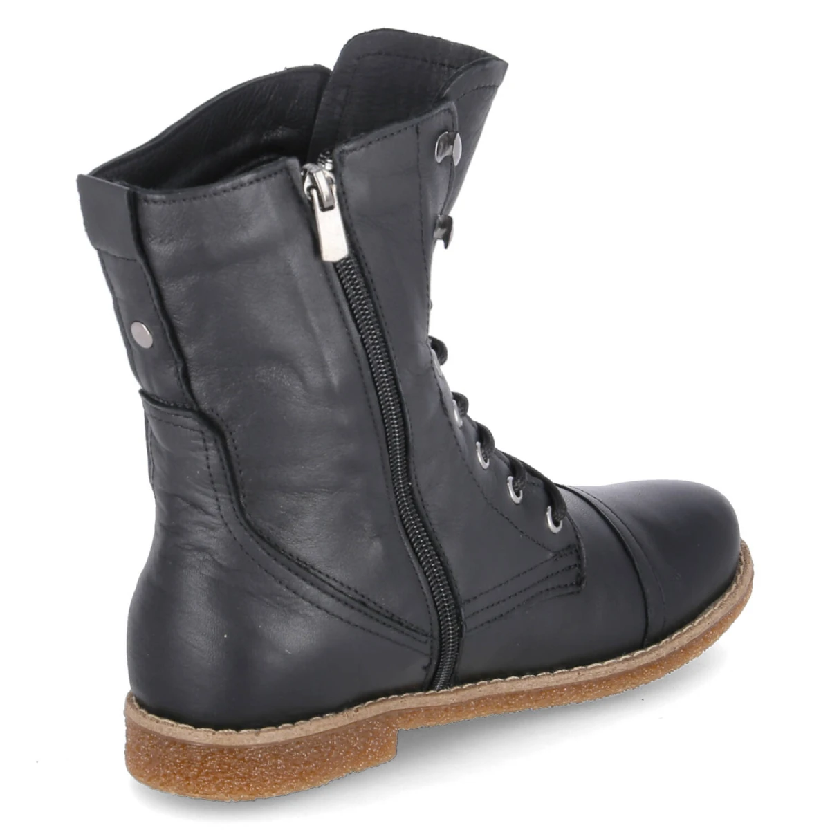 Schnürstiefeletten - schwarz