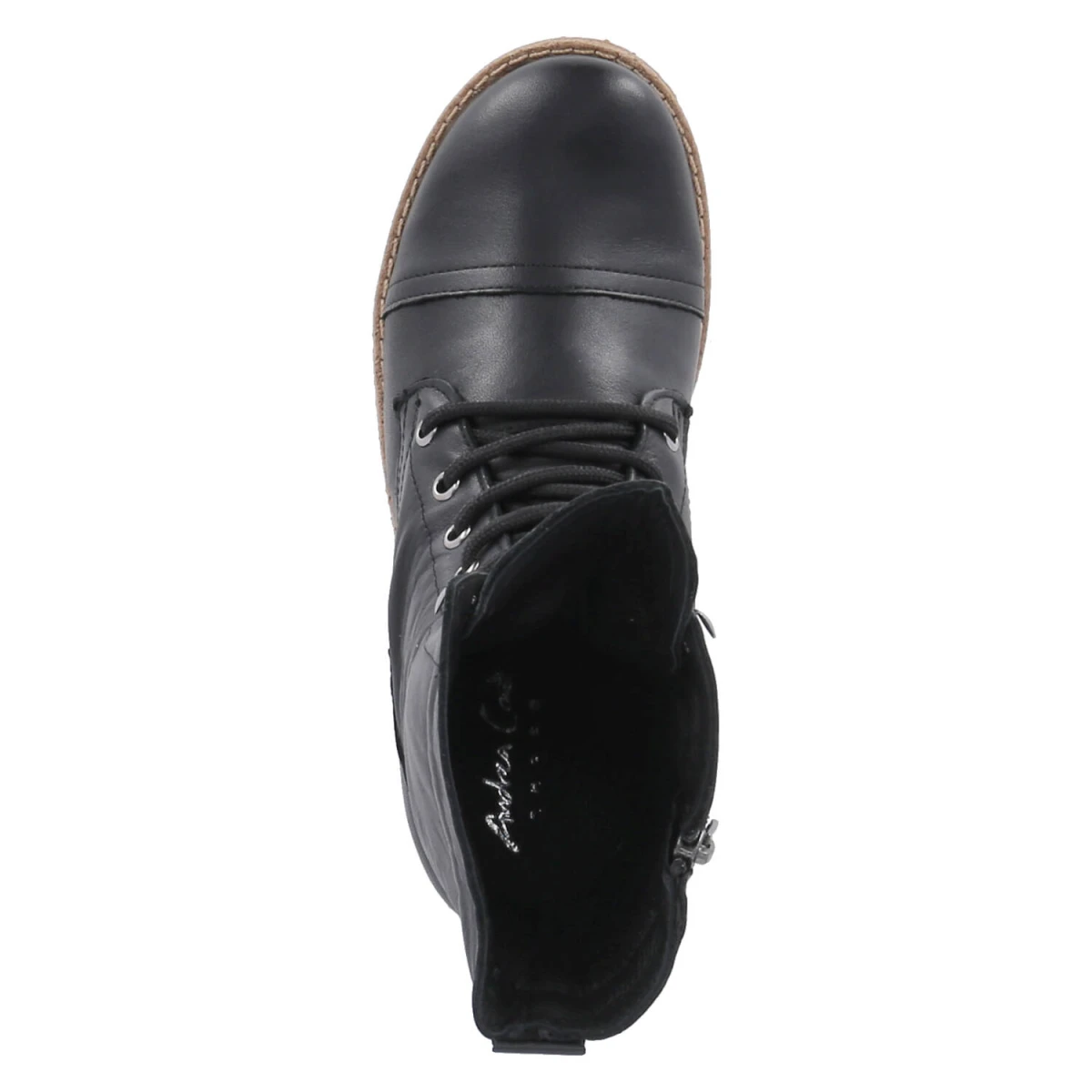 Schnürstiefeletten - schwarz