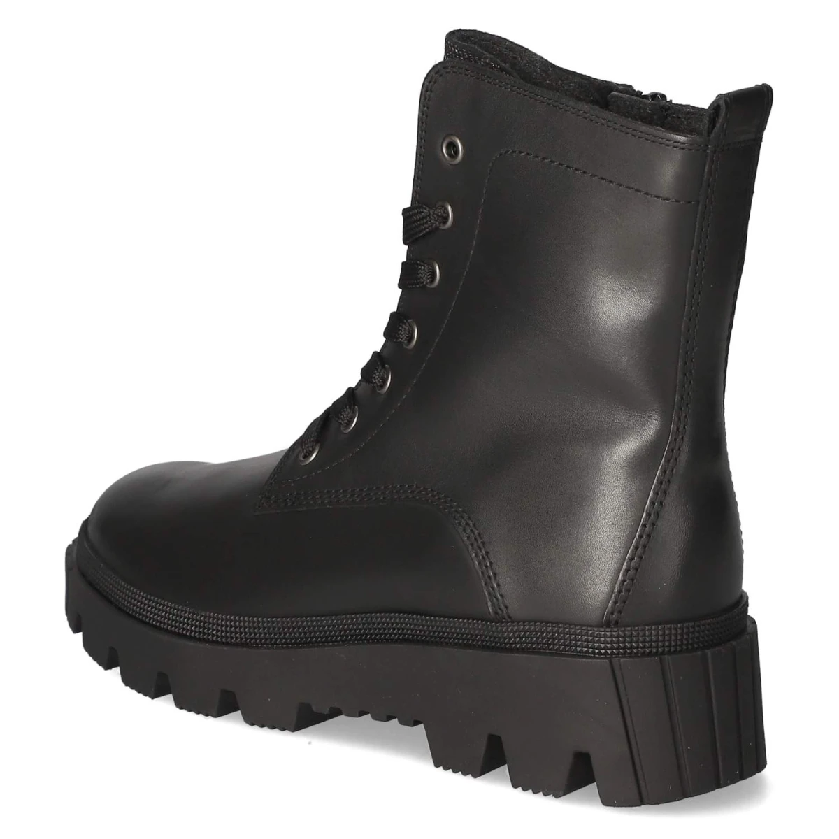 Schnürstiefeletten - schwarz/silber