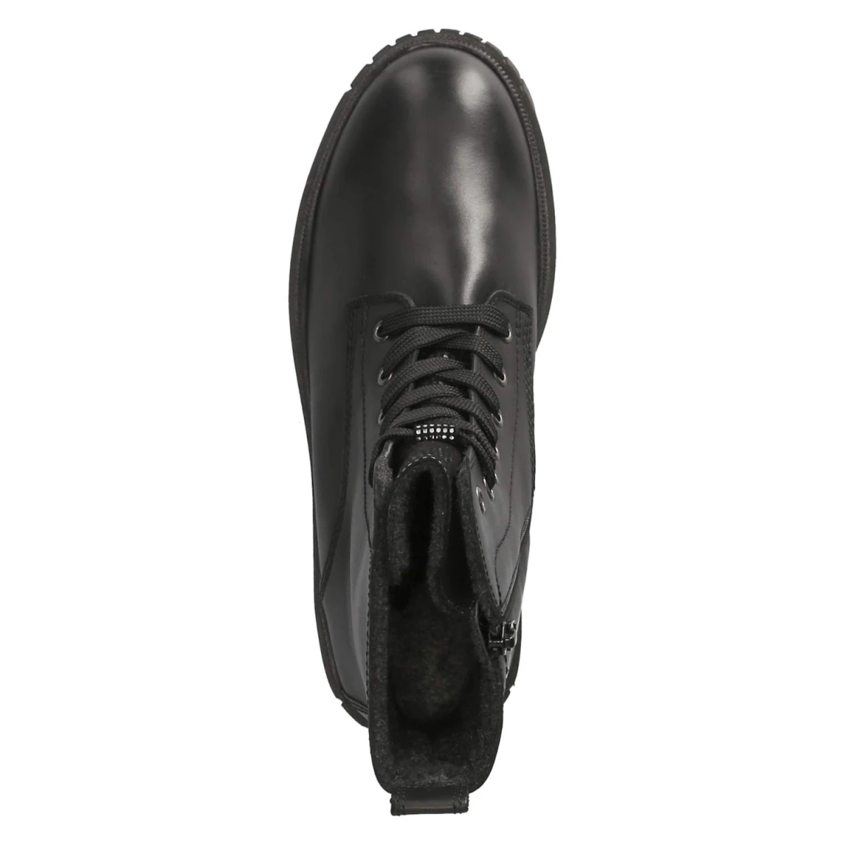 Schnürstiefeletten - schwarz/silber