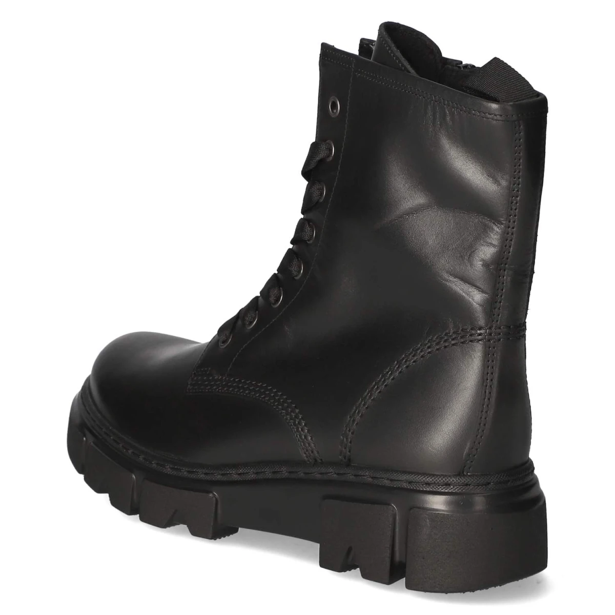 Schnürstiefeletten - schwarz