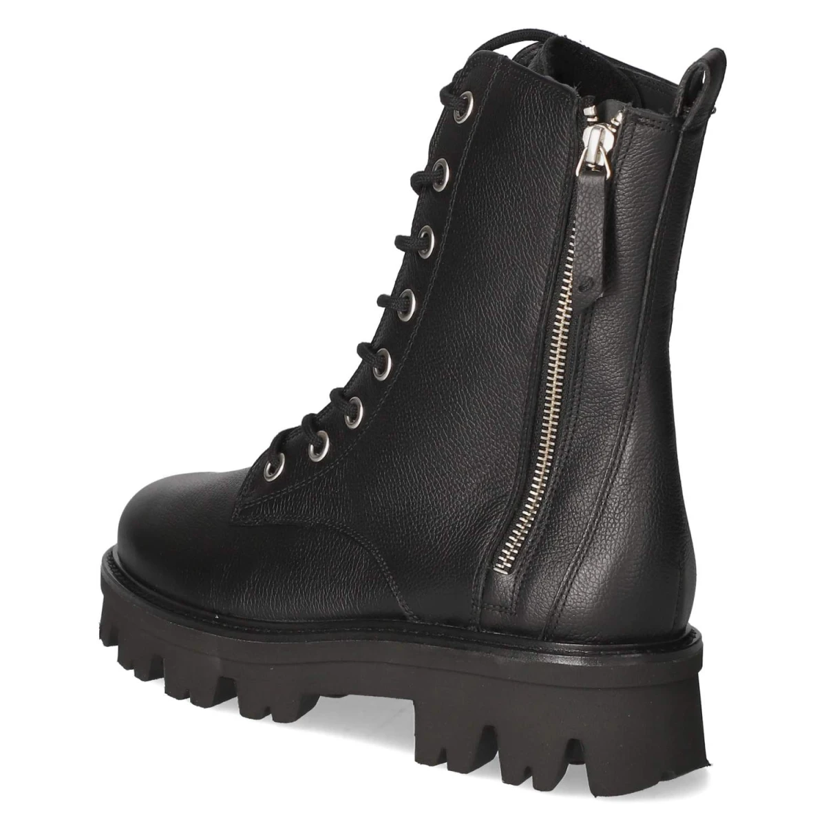 Schnürstiefeletten - schwarz