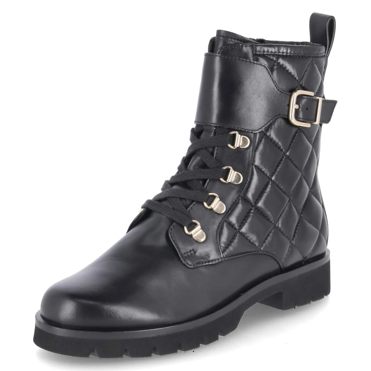 Schnürstiefeletten - schwarz
