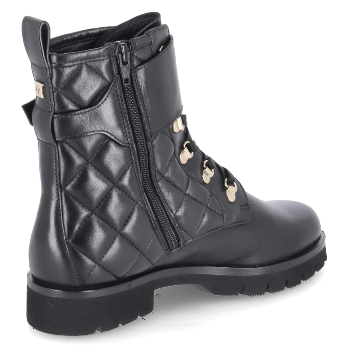 Schnürstiefeletten - schwarz