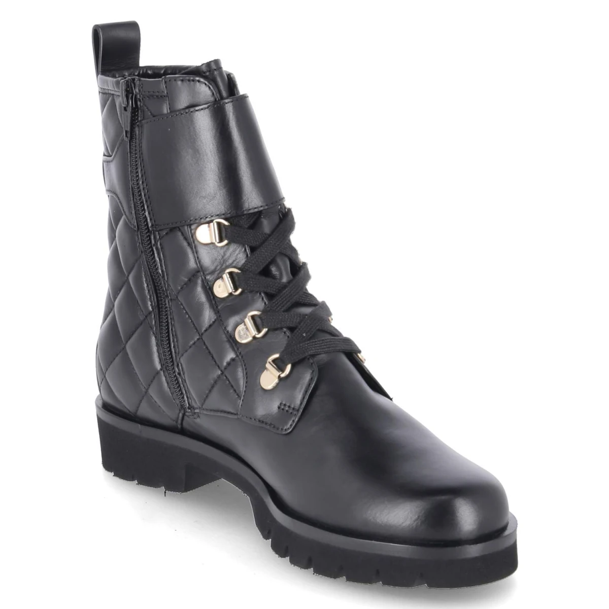 Schnürstiefeletten - schwarz
