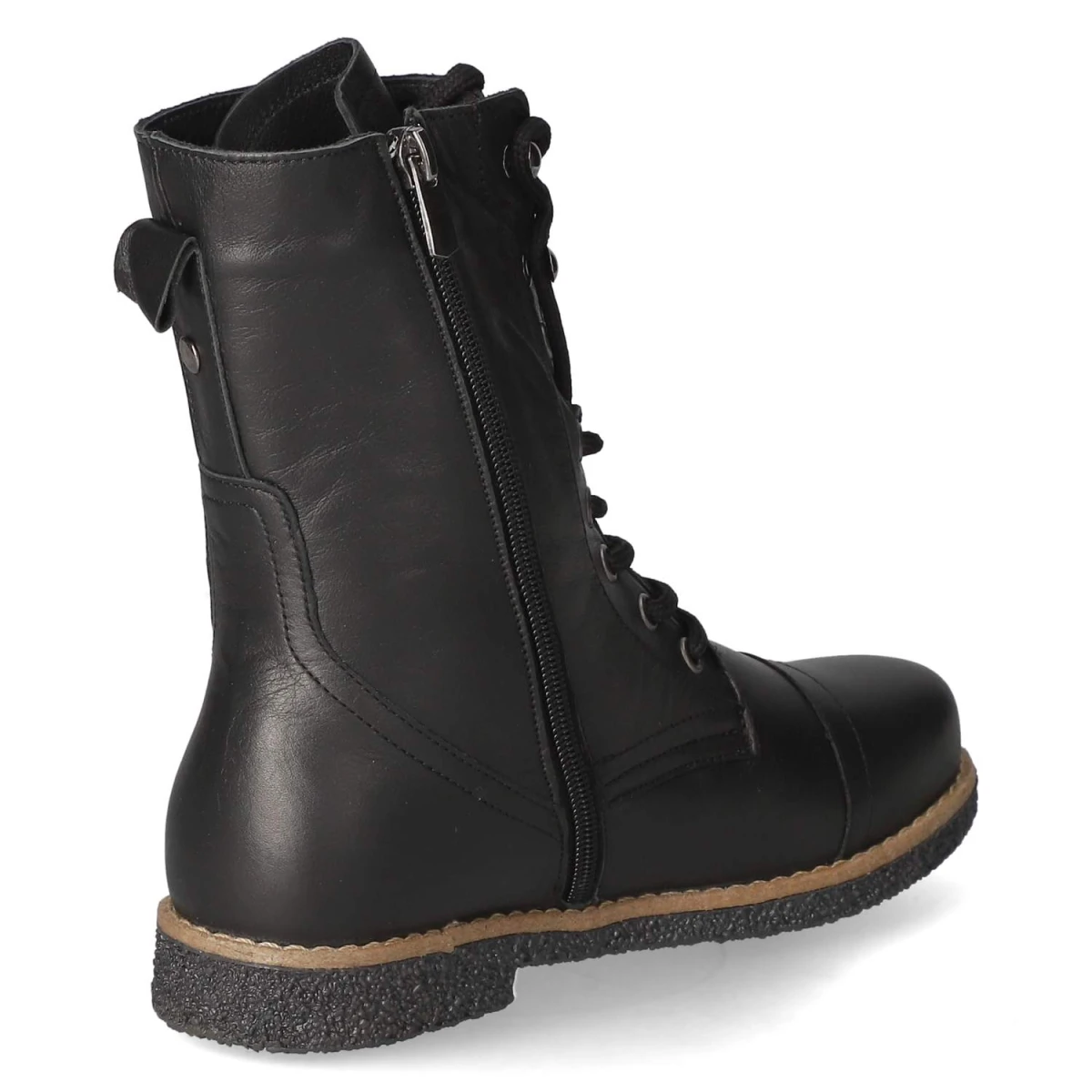 Schnürstiefeletten - schwarz