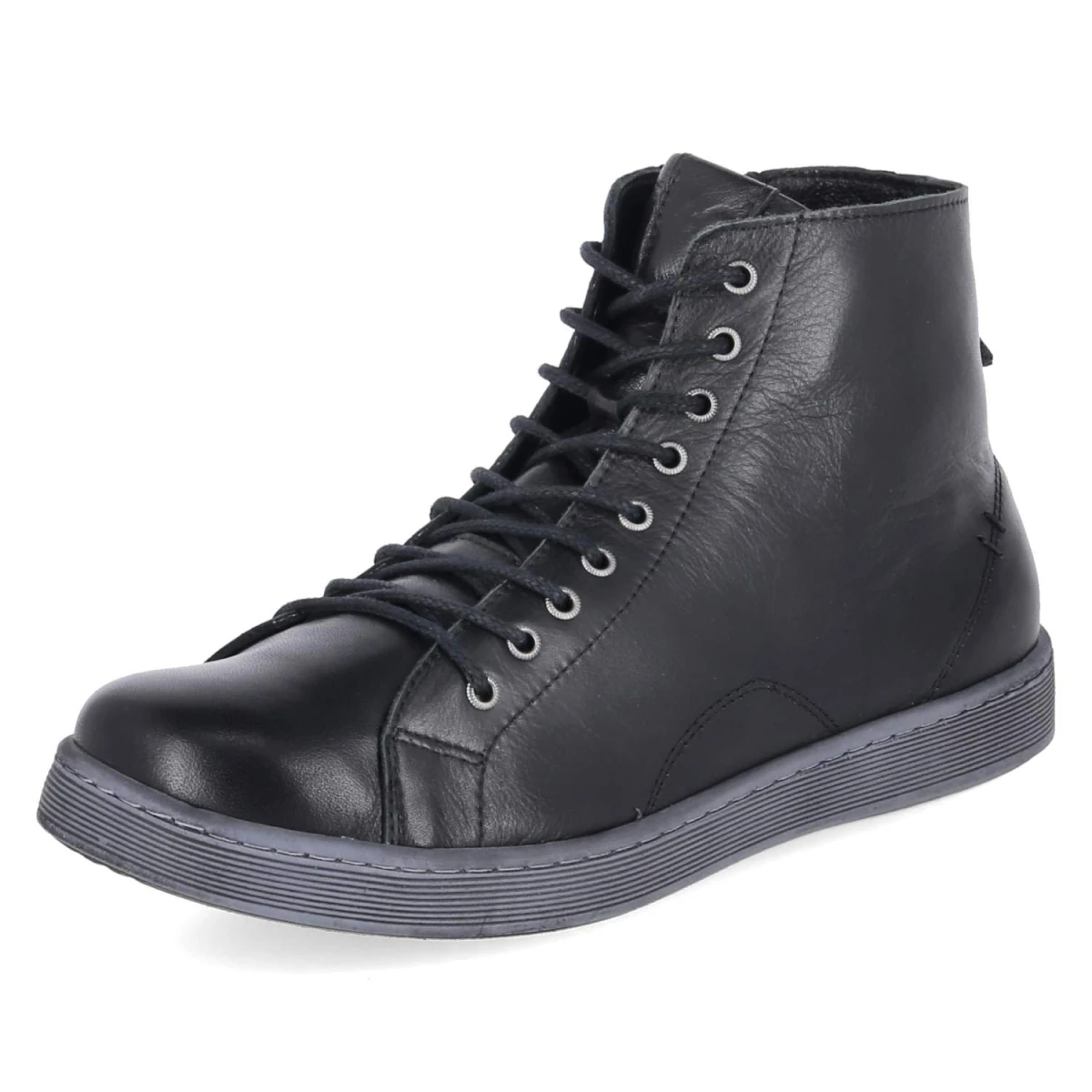 Schnüstiefeletten - schwarz