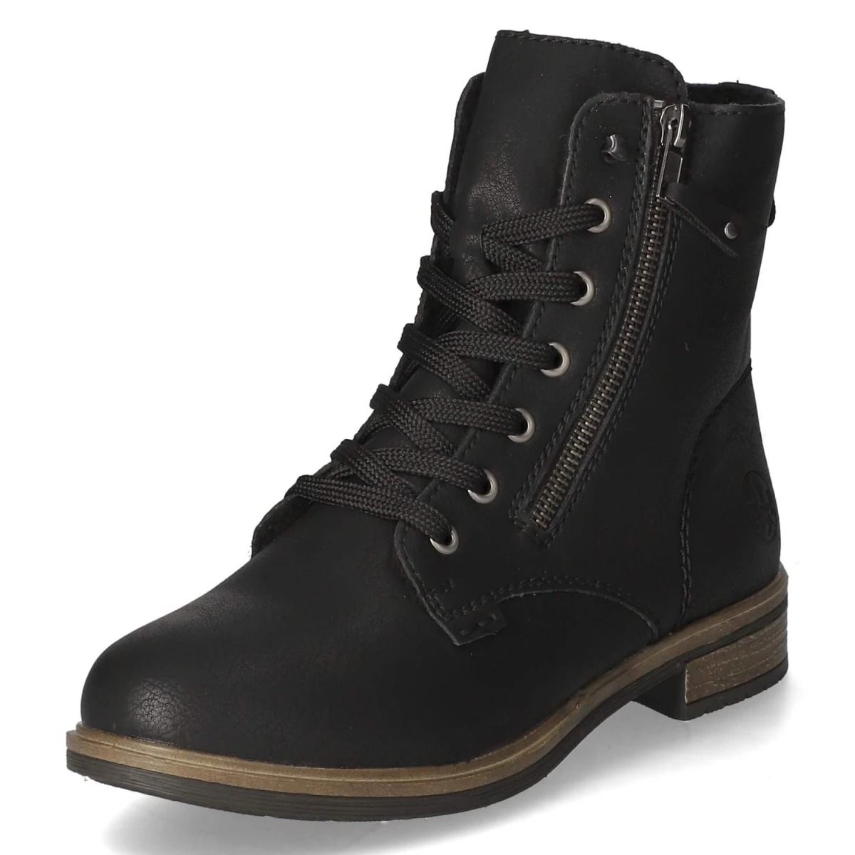 Schnürstiefeletten - schwarz