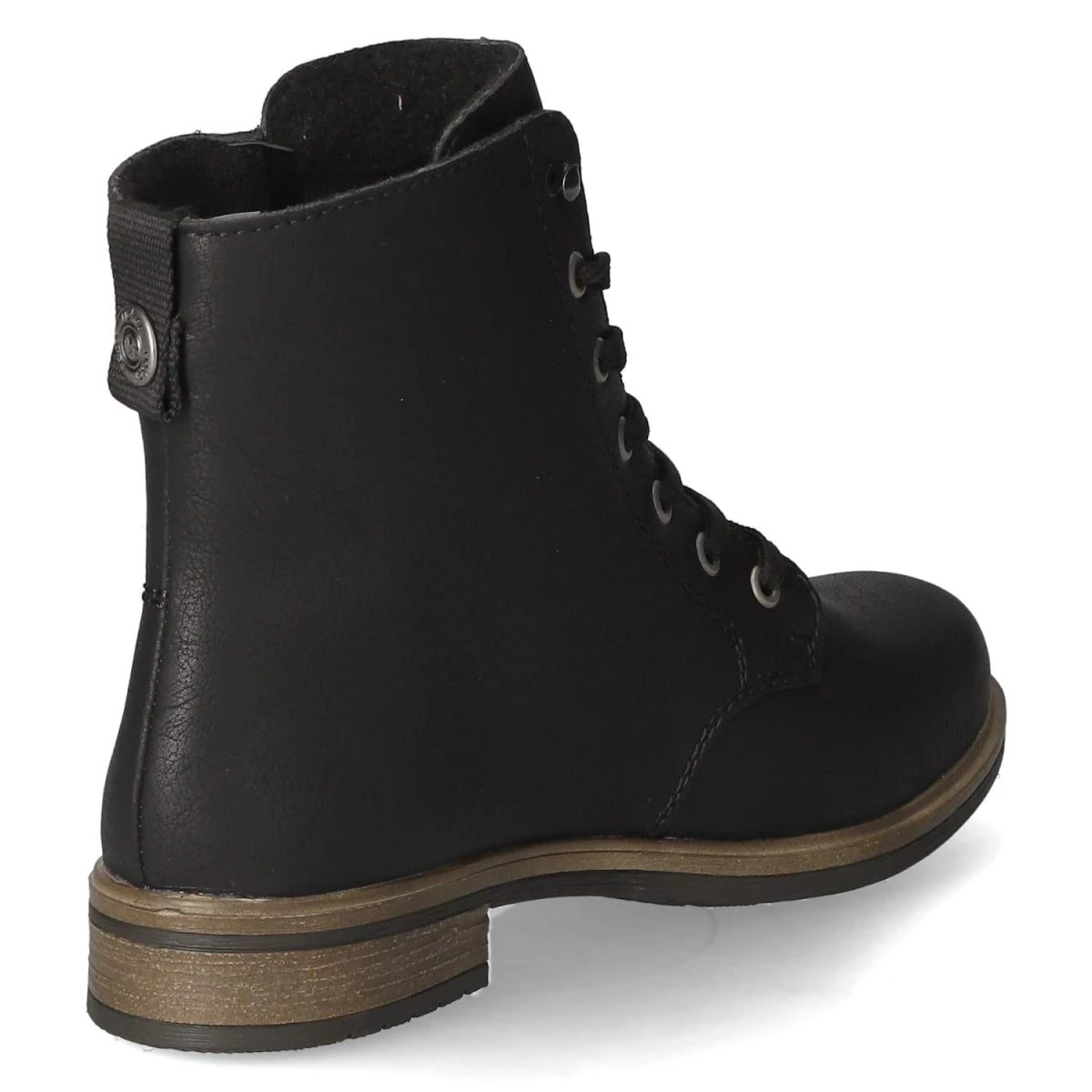 Schnürstiefeletten - schwarz