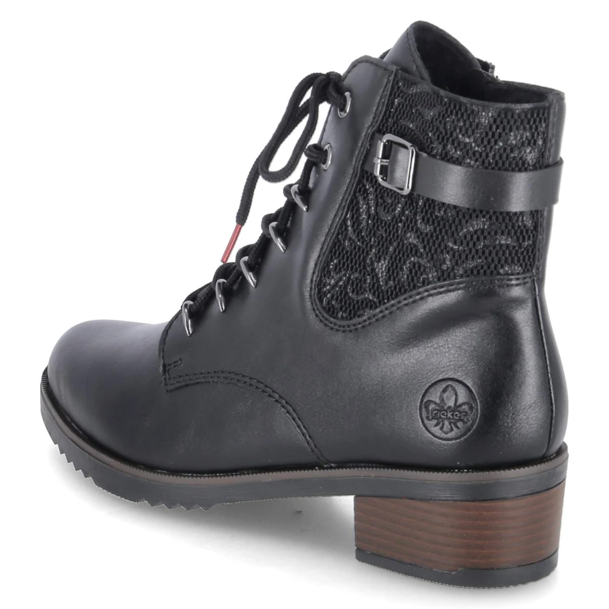 Schnürstiefeletten - schwarz/schwarz