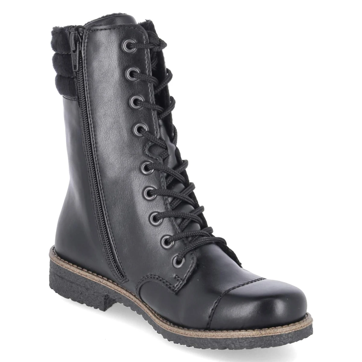 Schnürstiefeletten - schwarz/schwarz