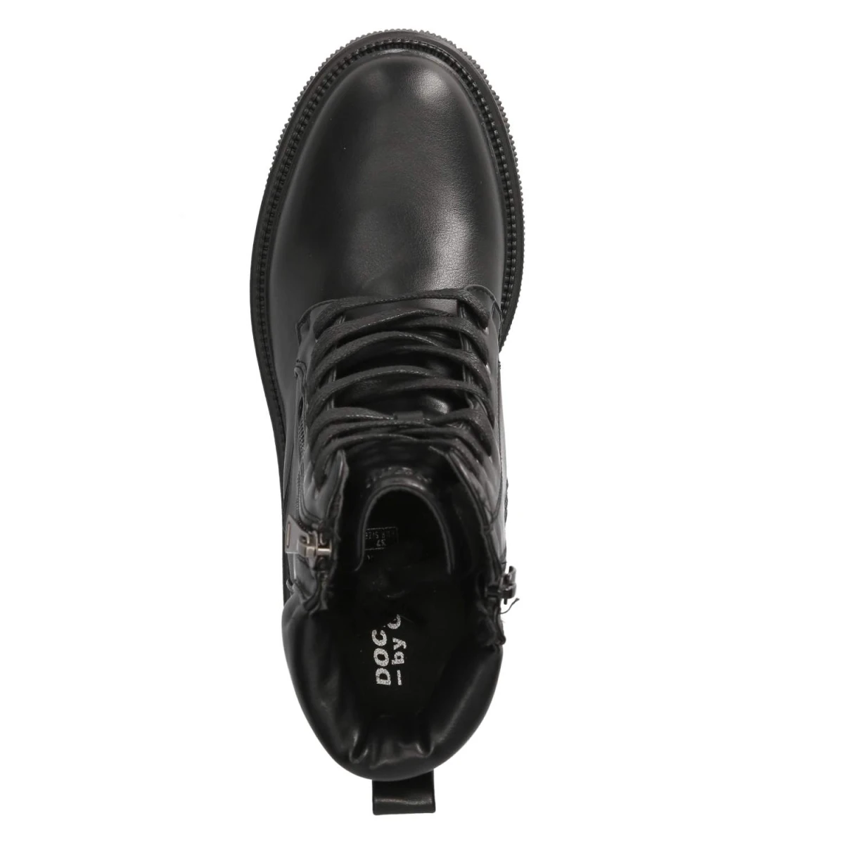 Schnürstiefeletten - schwarz