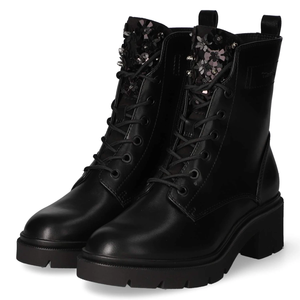 Schnürstiefeletten - black