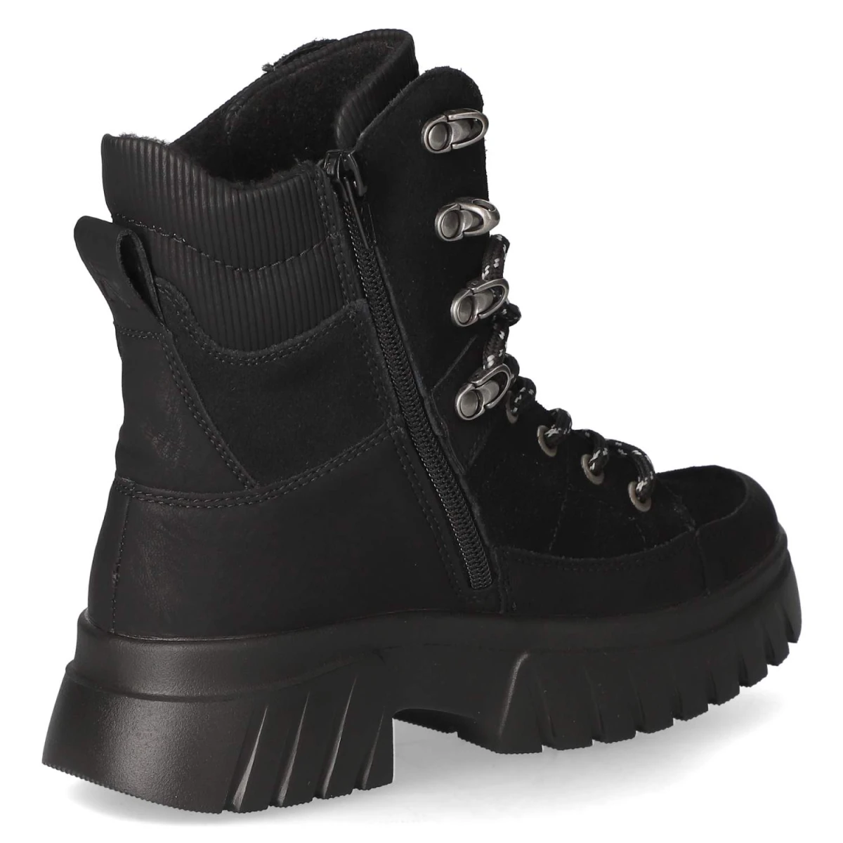 Schnürstiefeletten - black