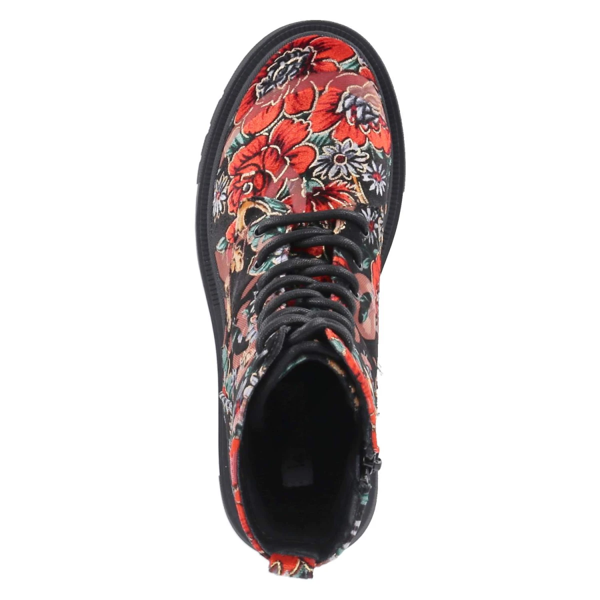 Boots - Velvet Black-Red