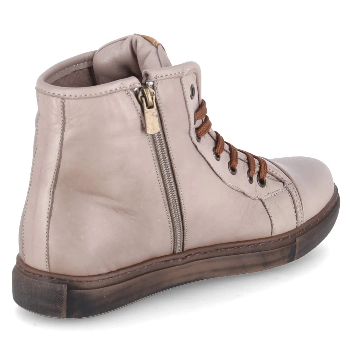 Schnürstiefeletten - dark stone/brandy