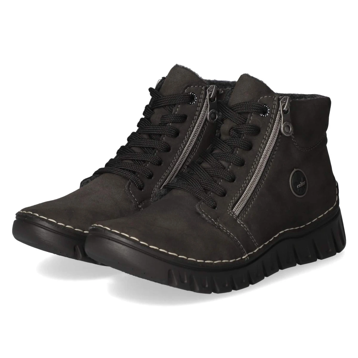 Schnürstiefeletten - Grau