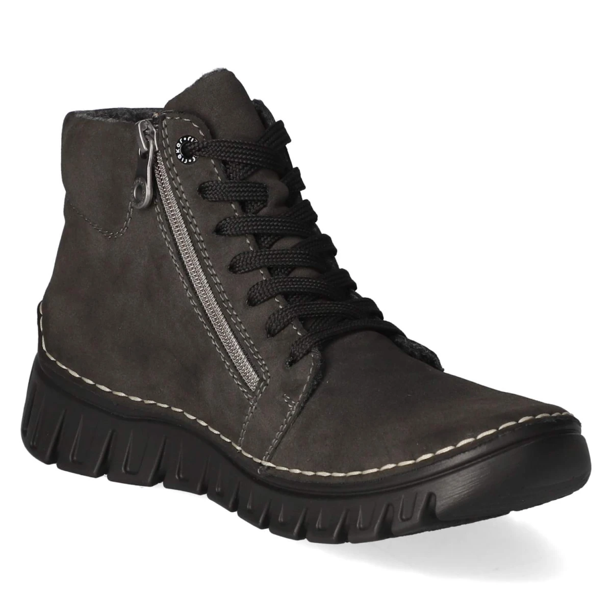 Schnürstiefeletten - Grau