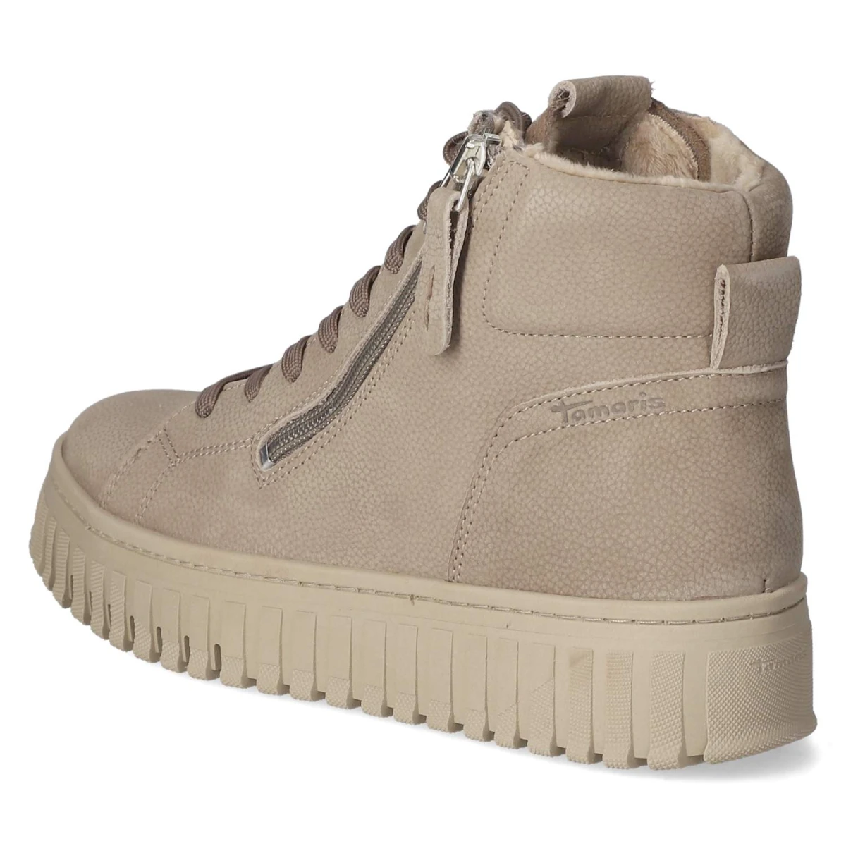 Schnürstiefeletten - taupe