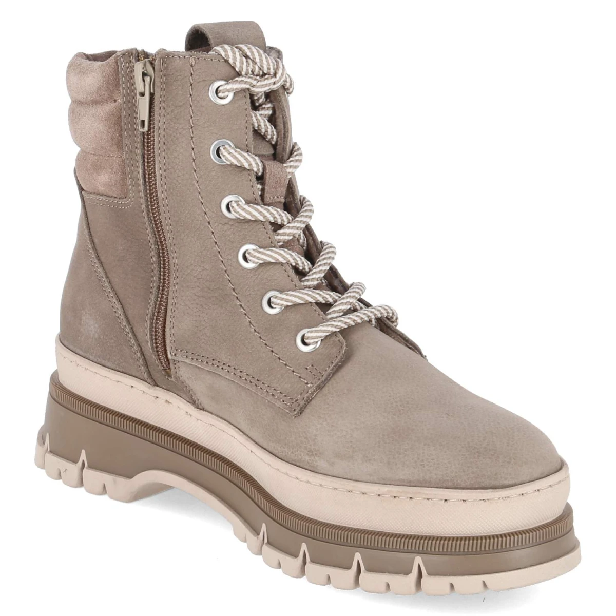 Schnürboots - taupe