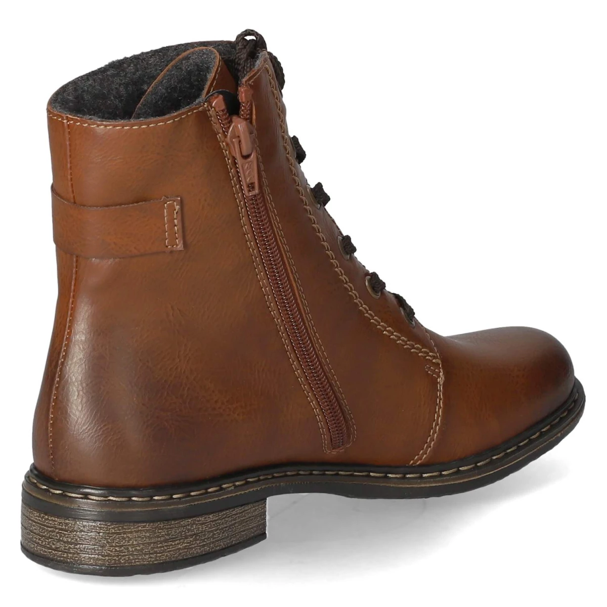 Schnürstiefeletten - BRAUN