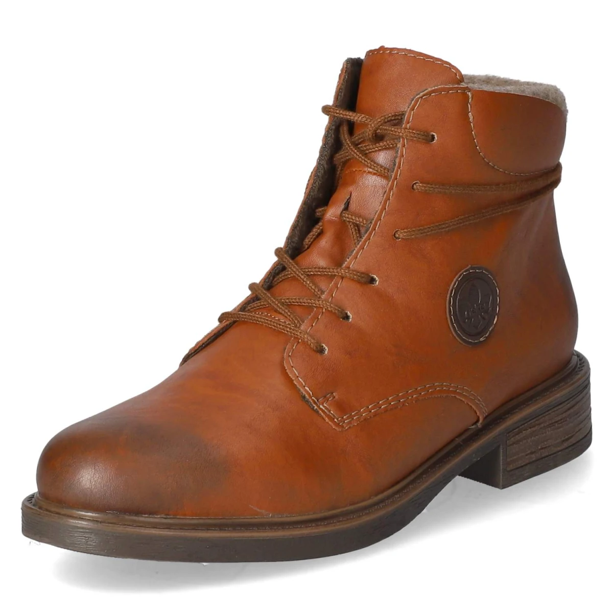 Schnürstiefeletten - BRAUN