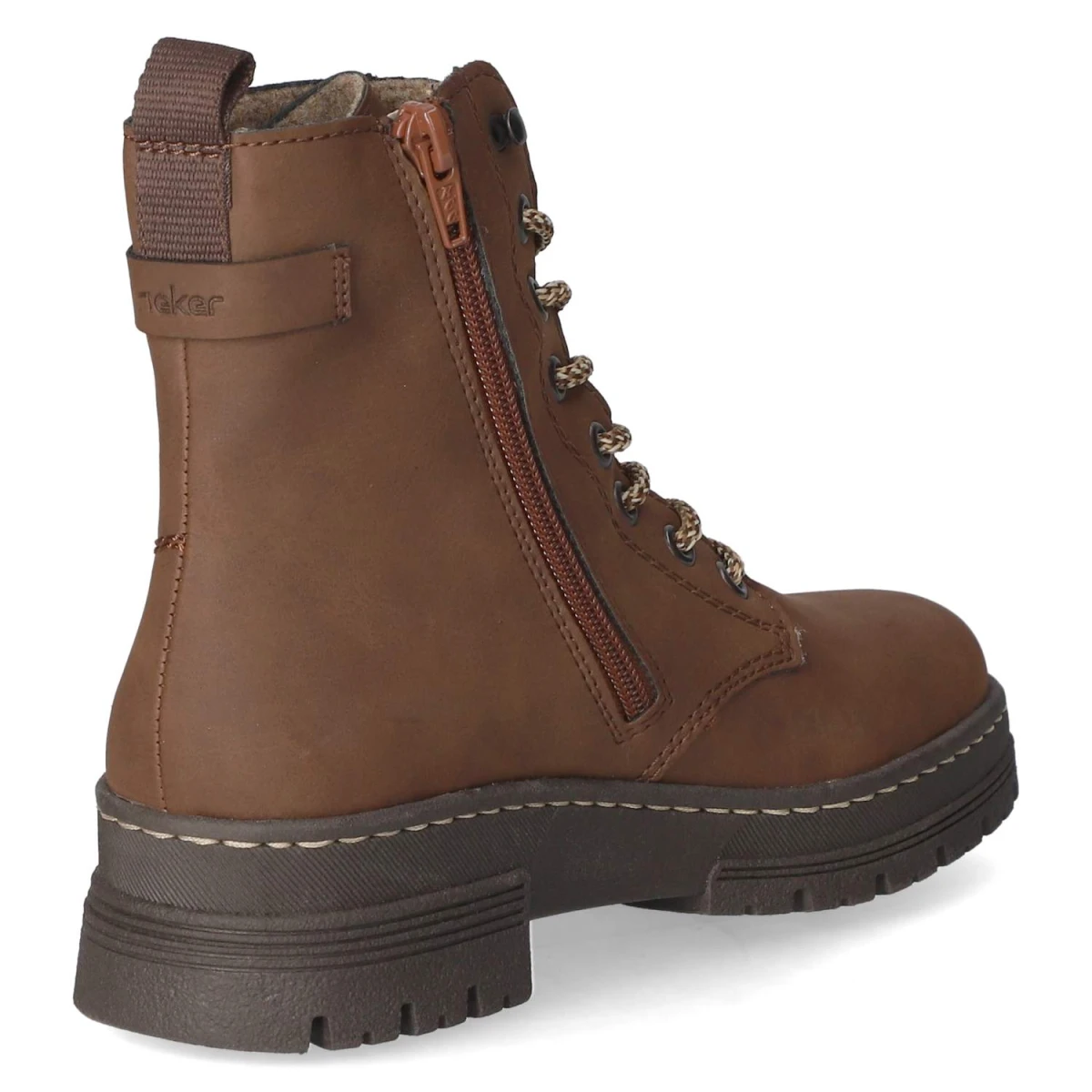 Schnürstiefeletten - BRAUN