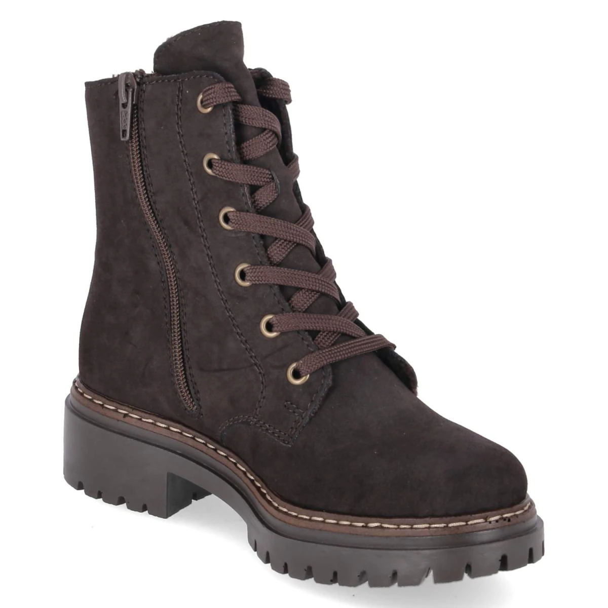 Schnürstiefeletten - braun