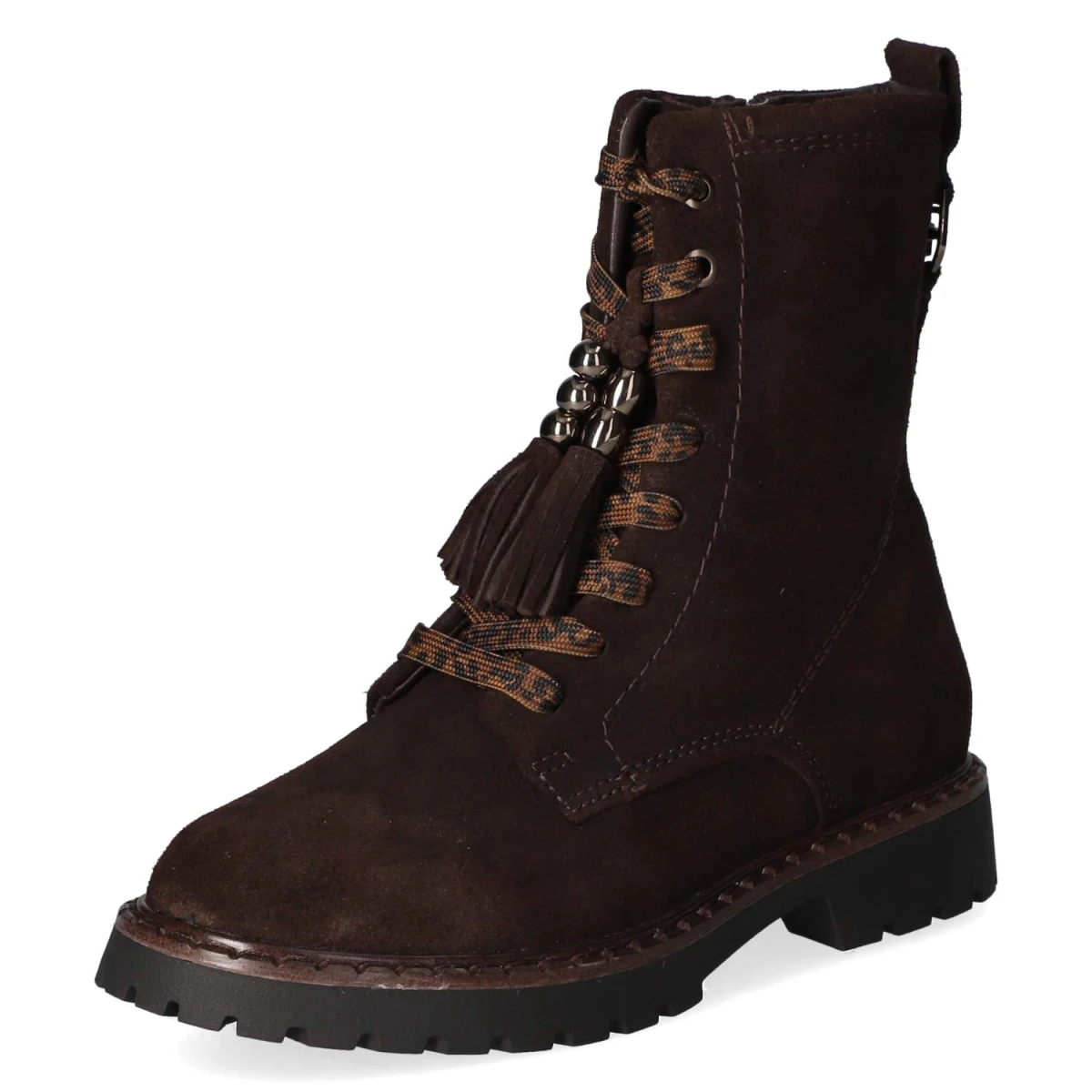 Schnüstiefeletten - mocca