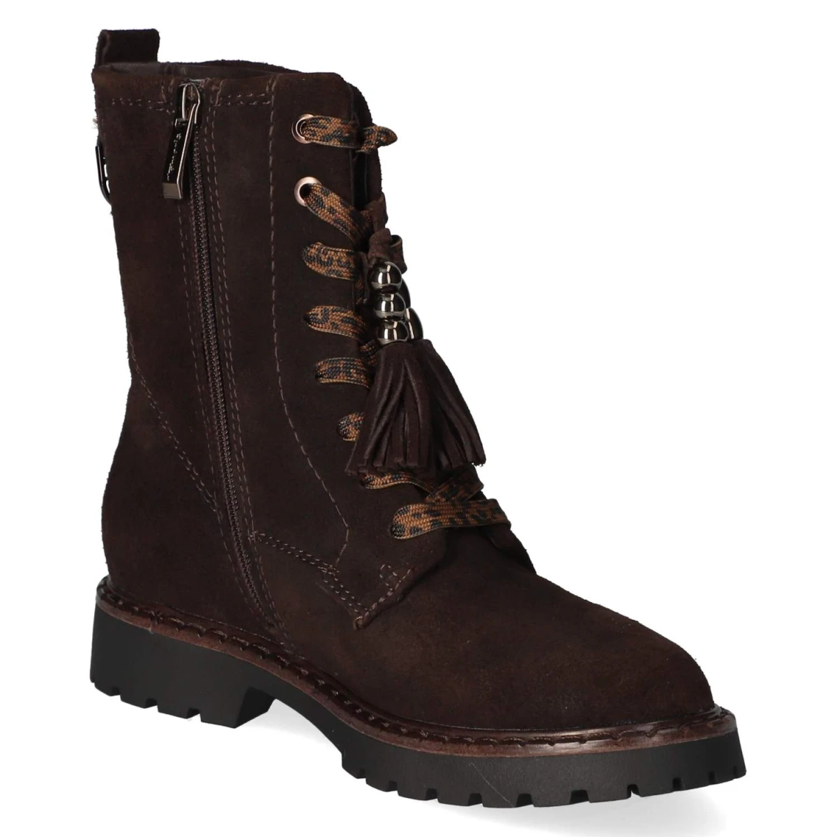 Schnüstiefeletten - mocca