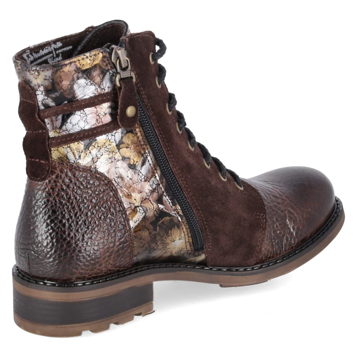 Schnürstiefeletten - mocca