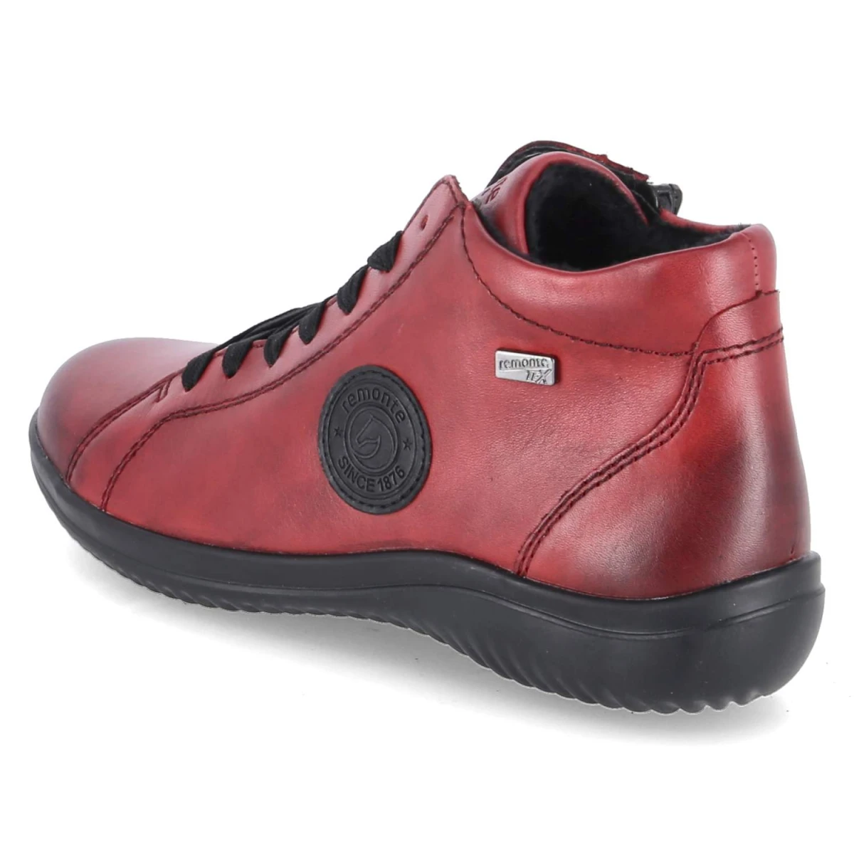 Schnürstiefeletten - rot kombi