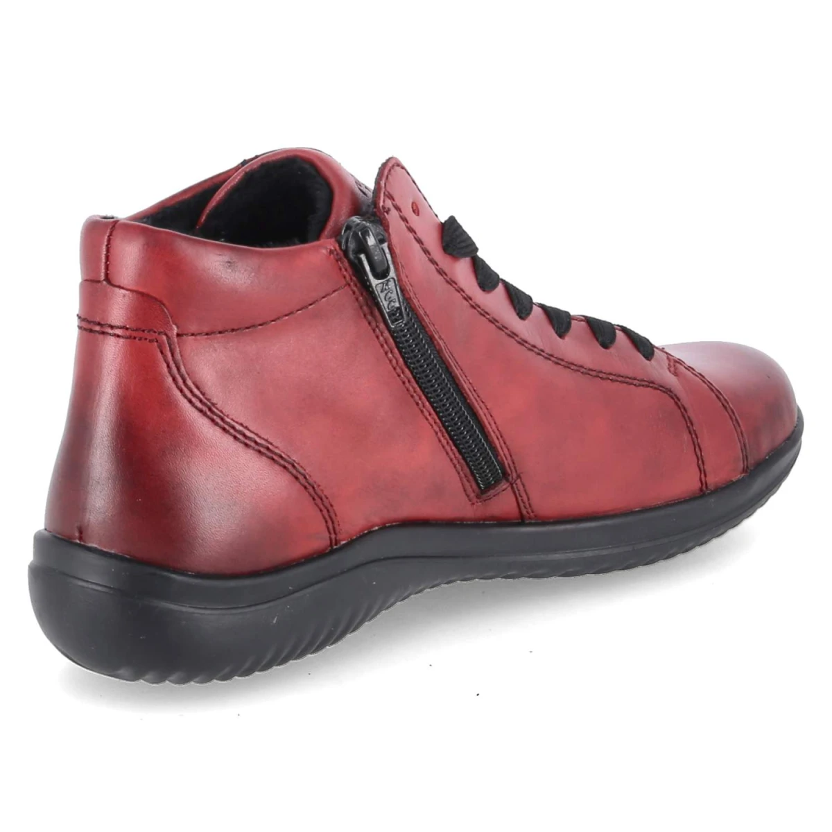 Schnürstiefeletten - rot kombi