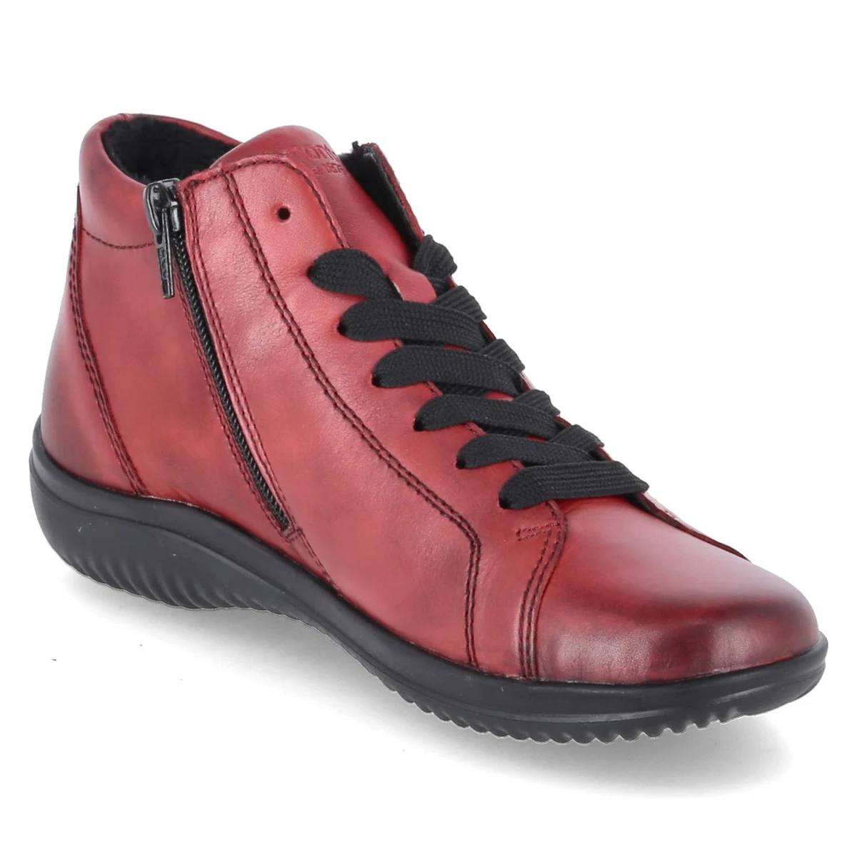 Schnürstiefeletten - rot kombi