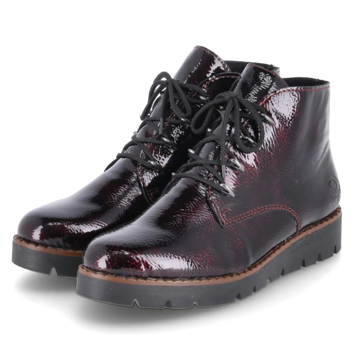 Schnürstiefeletten - rot