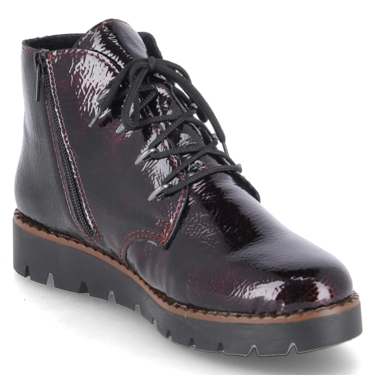 Schnürstiefeletten - rot