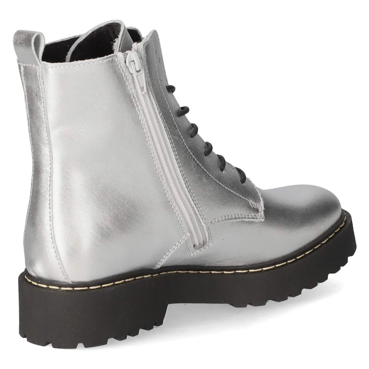 Schnürstiefeletten - silver