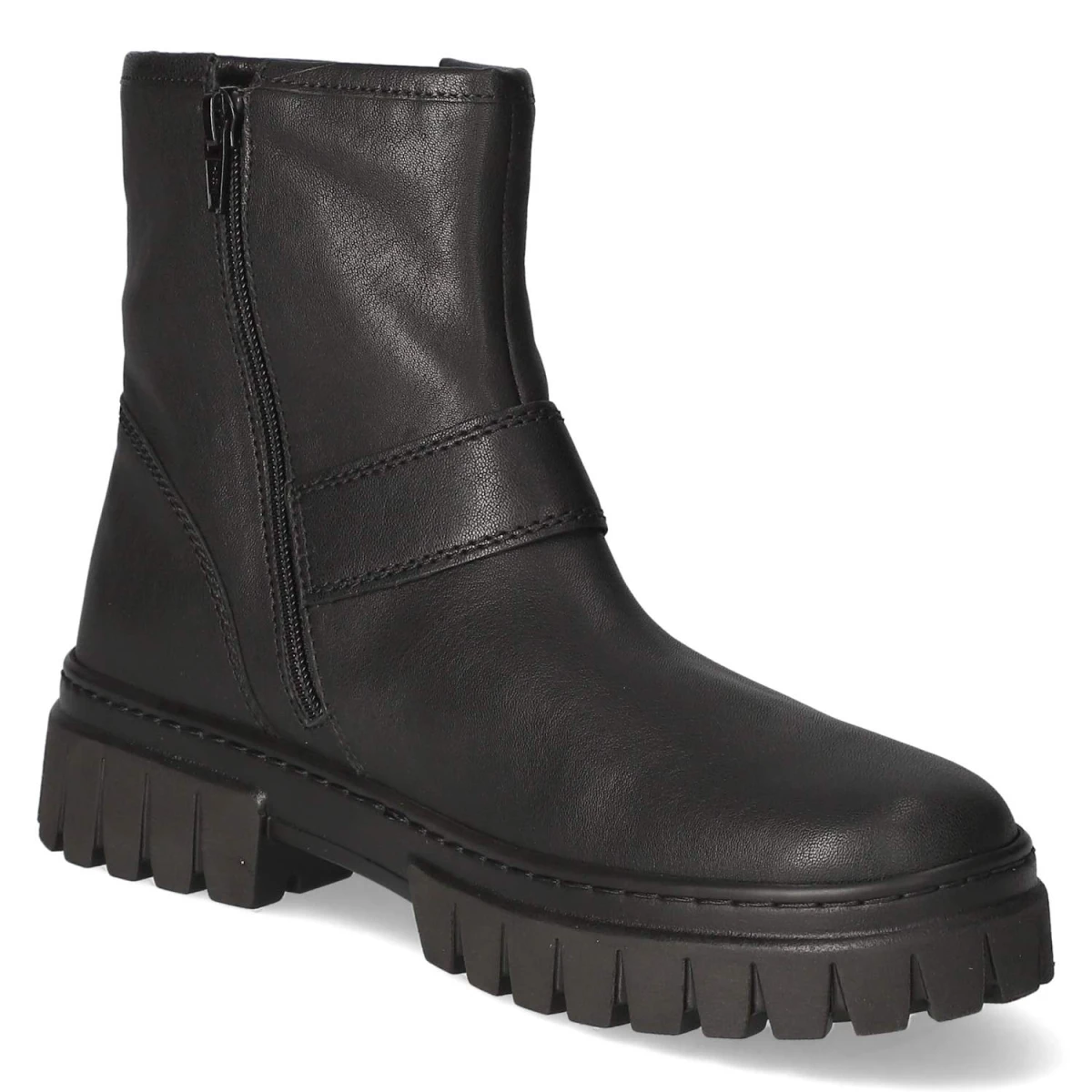 Bikerstiefeletten - schwarz (Mel./uni)