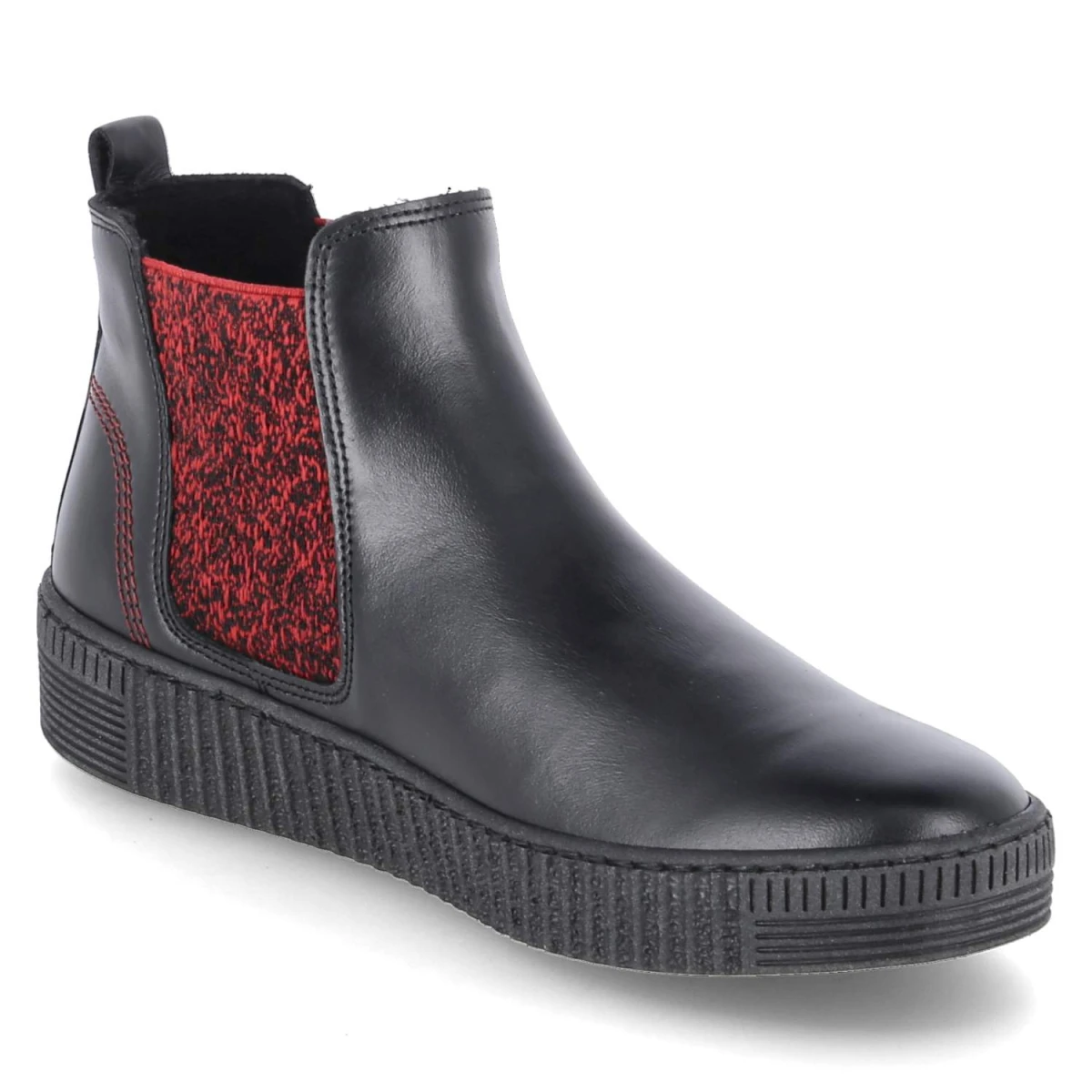Chelsea Boots - schwarz/rot