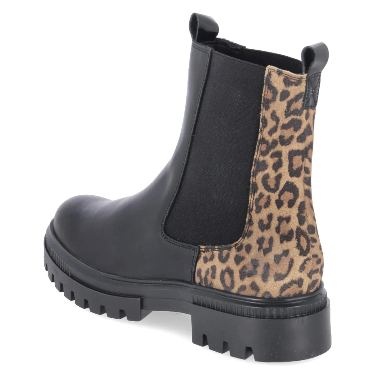 Chelsea Boots - Black-Leopard