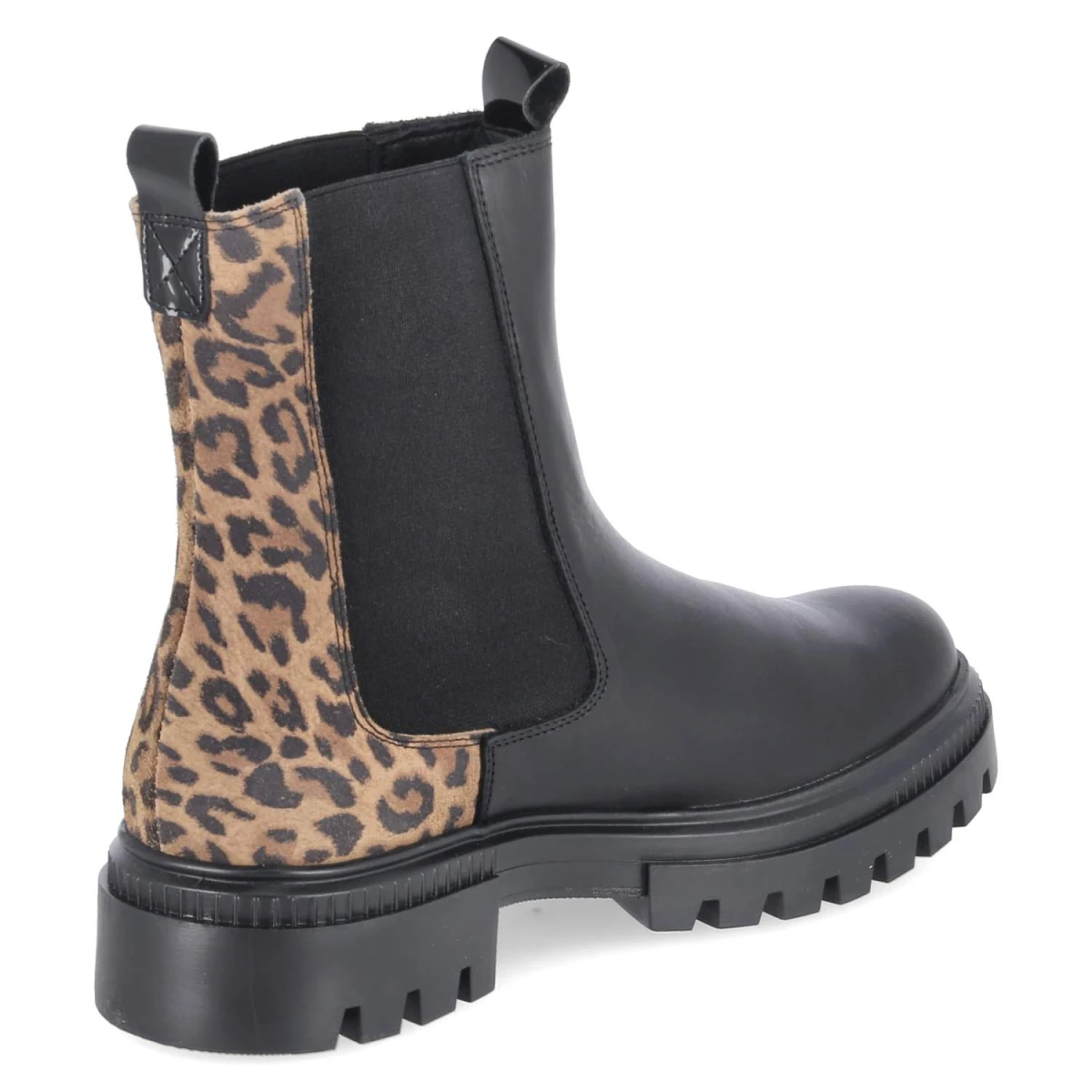 Chelsea Boots - Black-Leopard