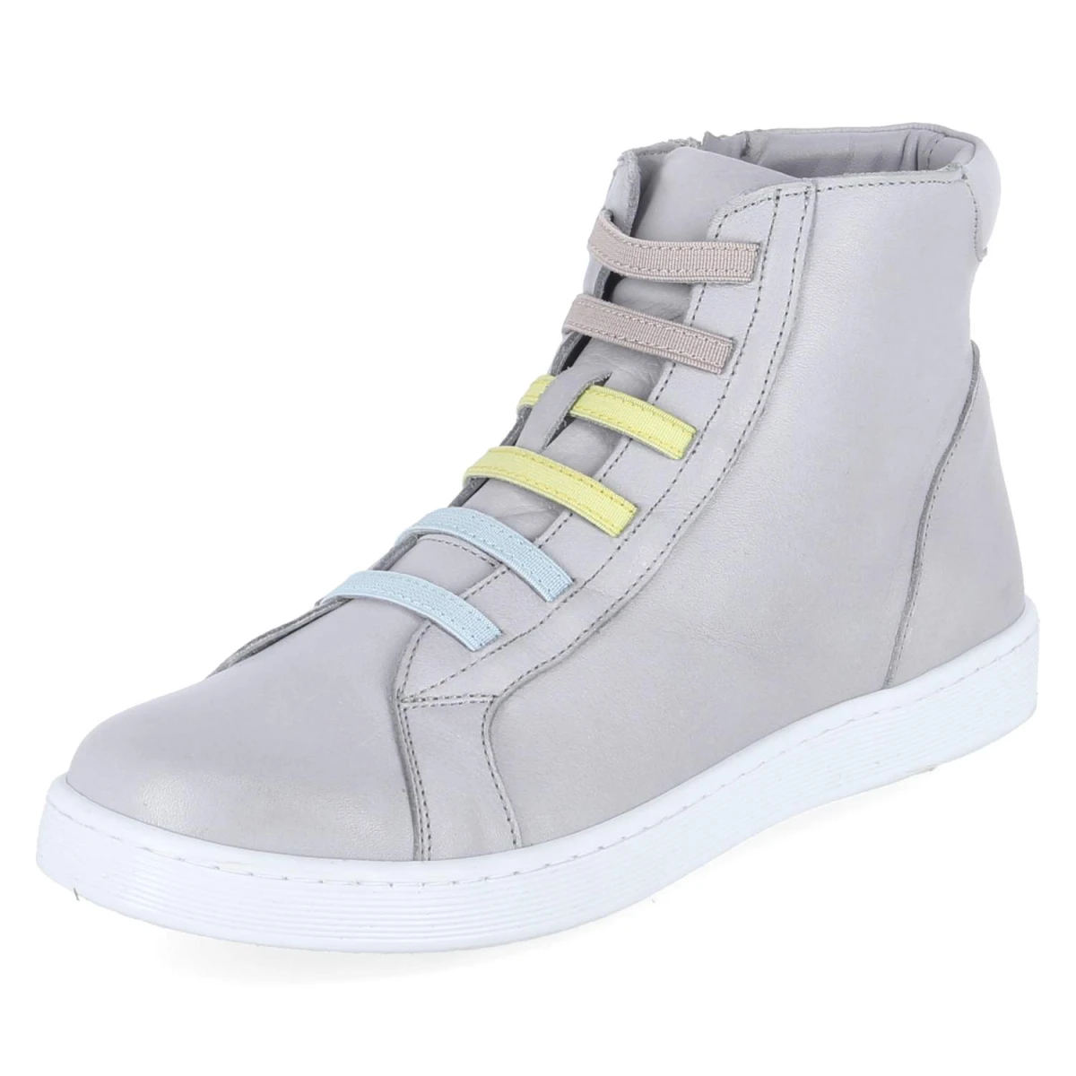 Boots - seidengrau/weiß kombi